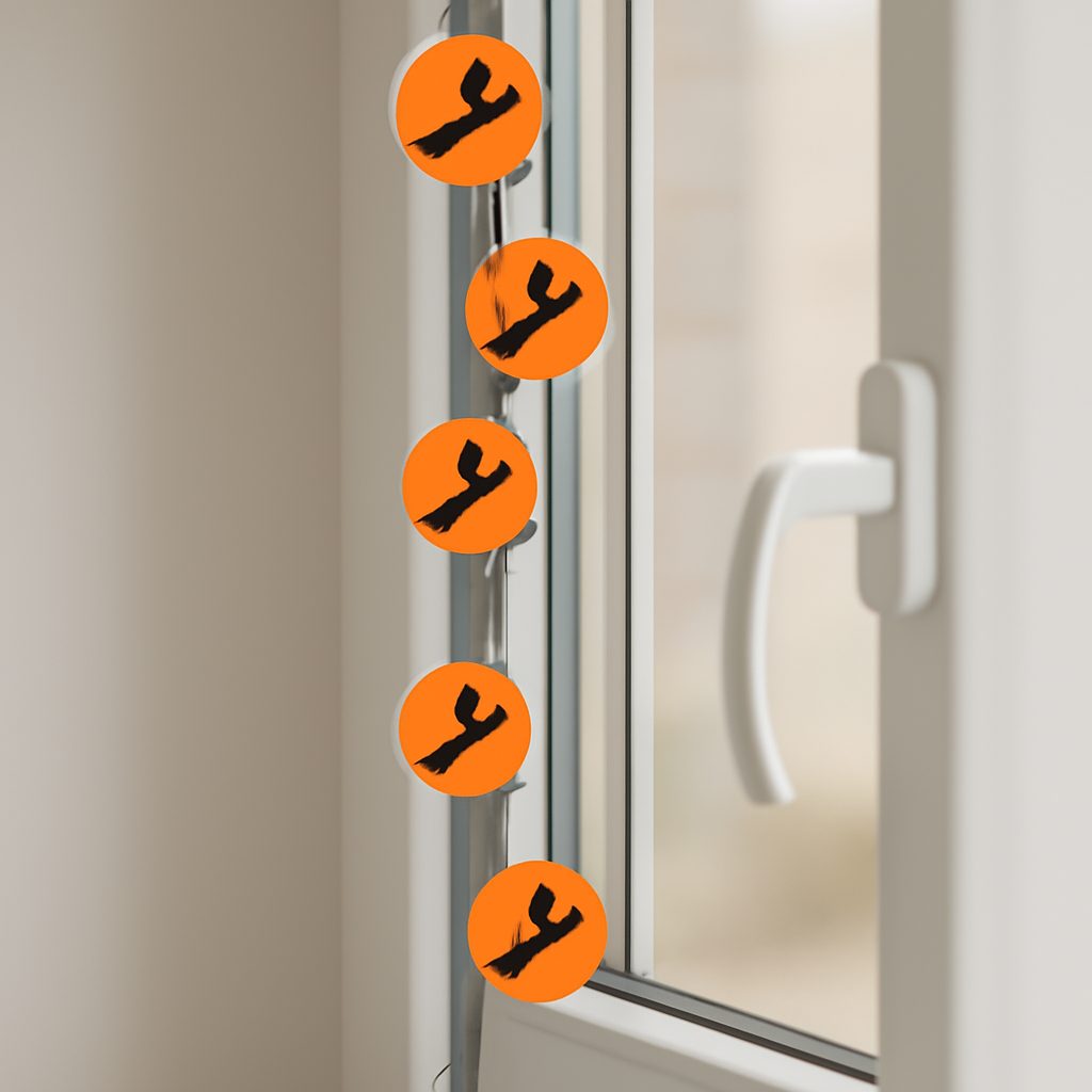 Схема точек регулировки фурнитуры пластикового окна