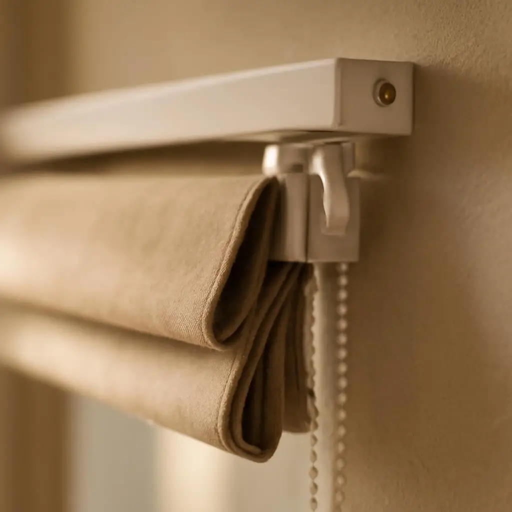 Схема крепления римских штор на профильный карниз