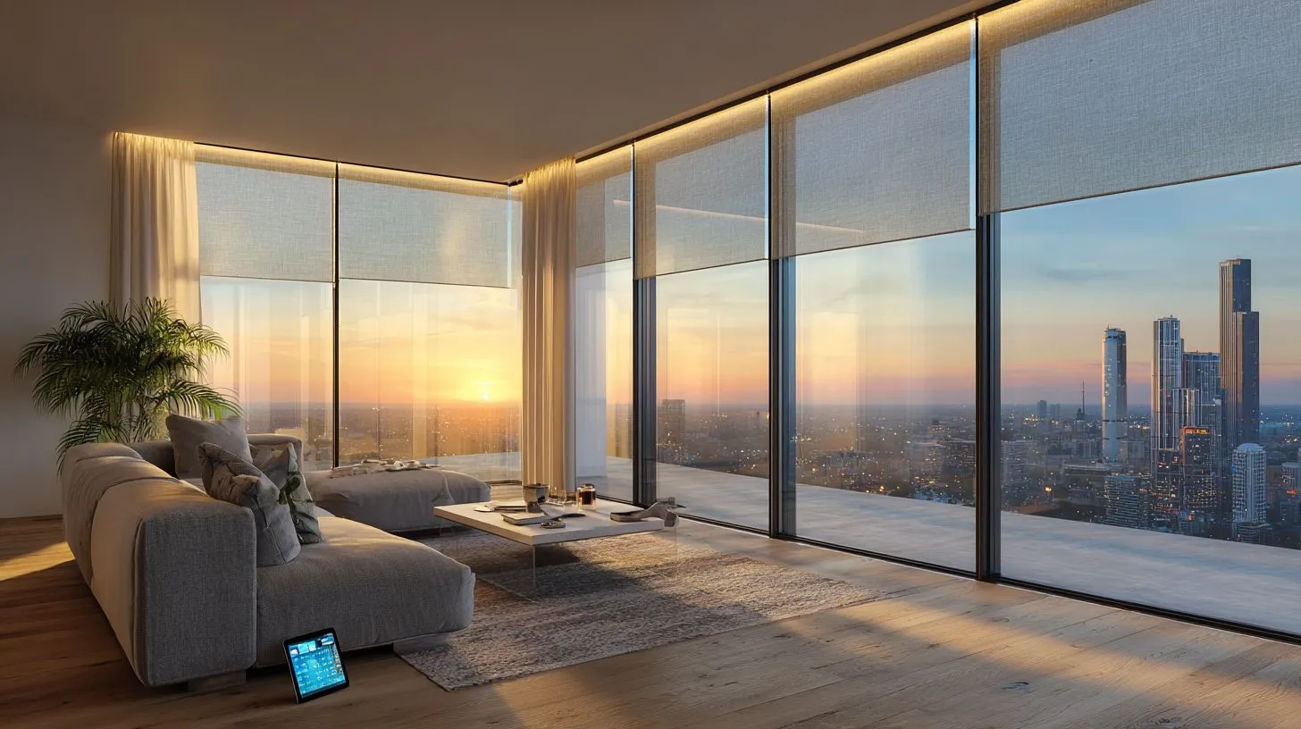 Автоматизированное управление рулонными шторами в современной квартире