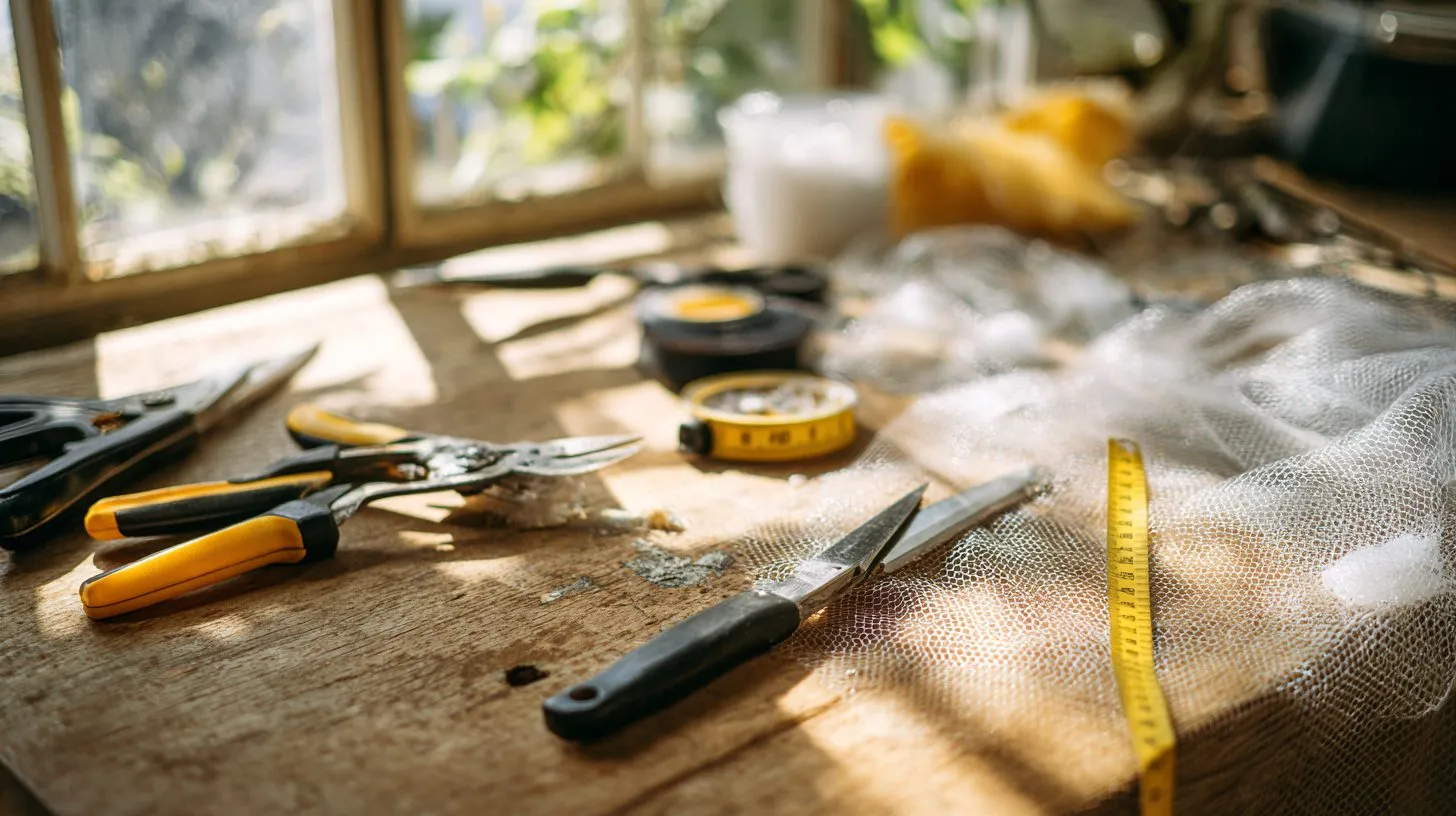 Инструменты для подготовки к замене москитной сетки