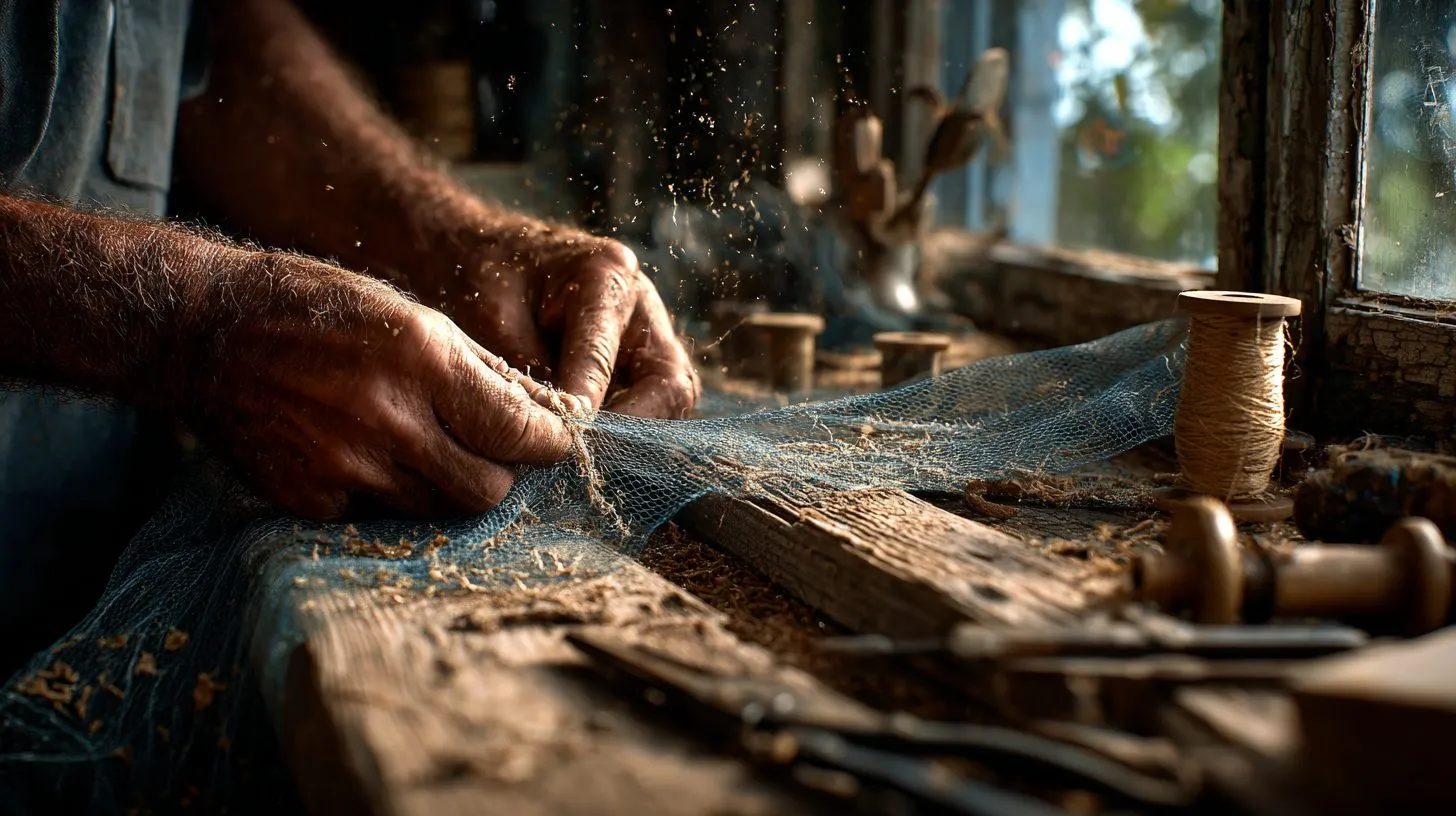 Процесс демонтажа старой москитной сетки из рамки