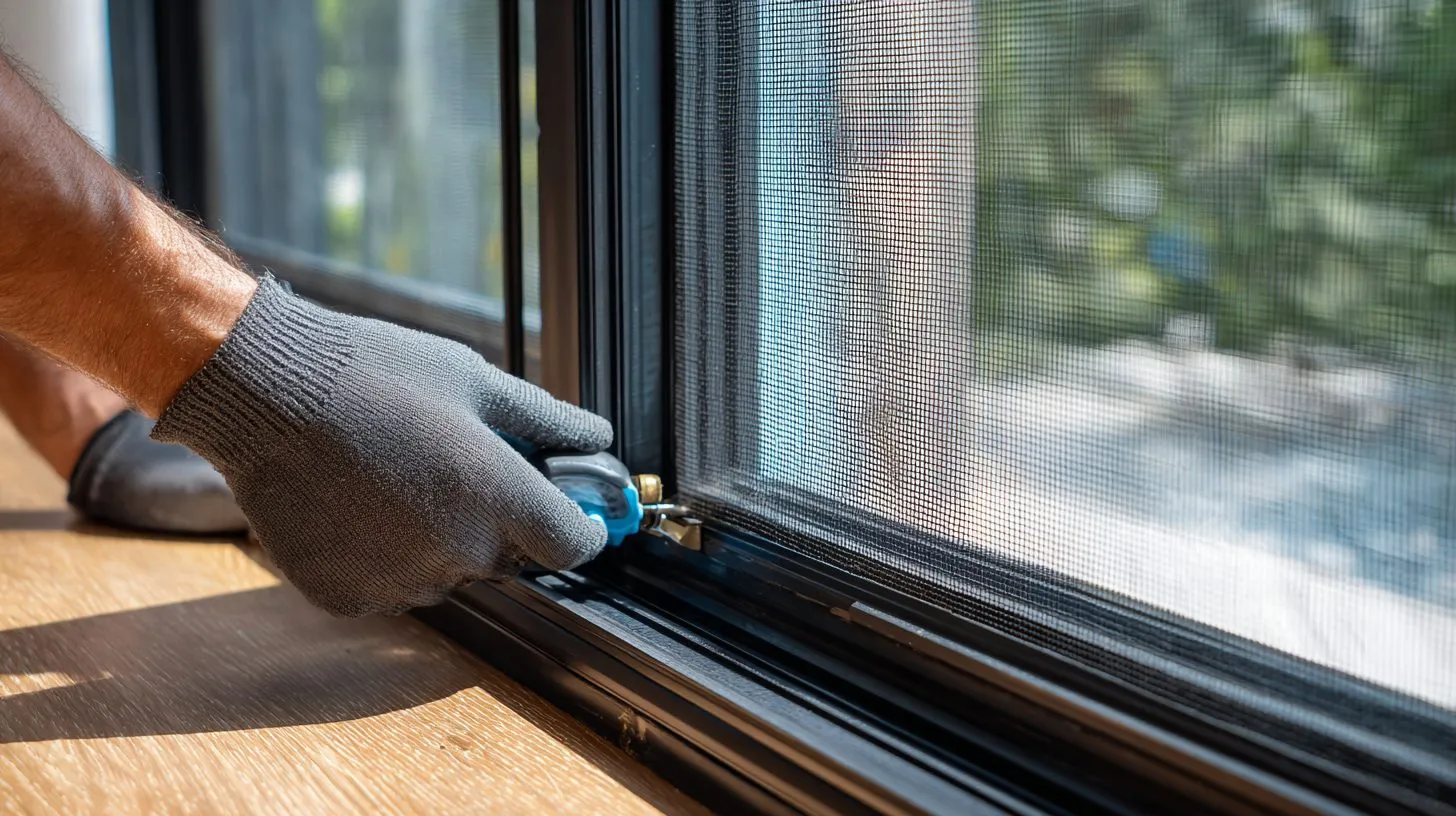 Тестирование установленной москитной сетки на прочность и герметичность