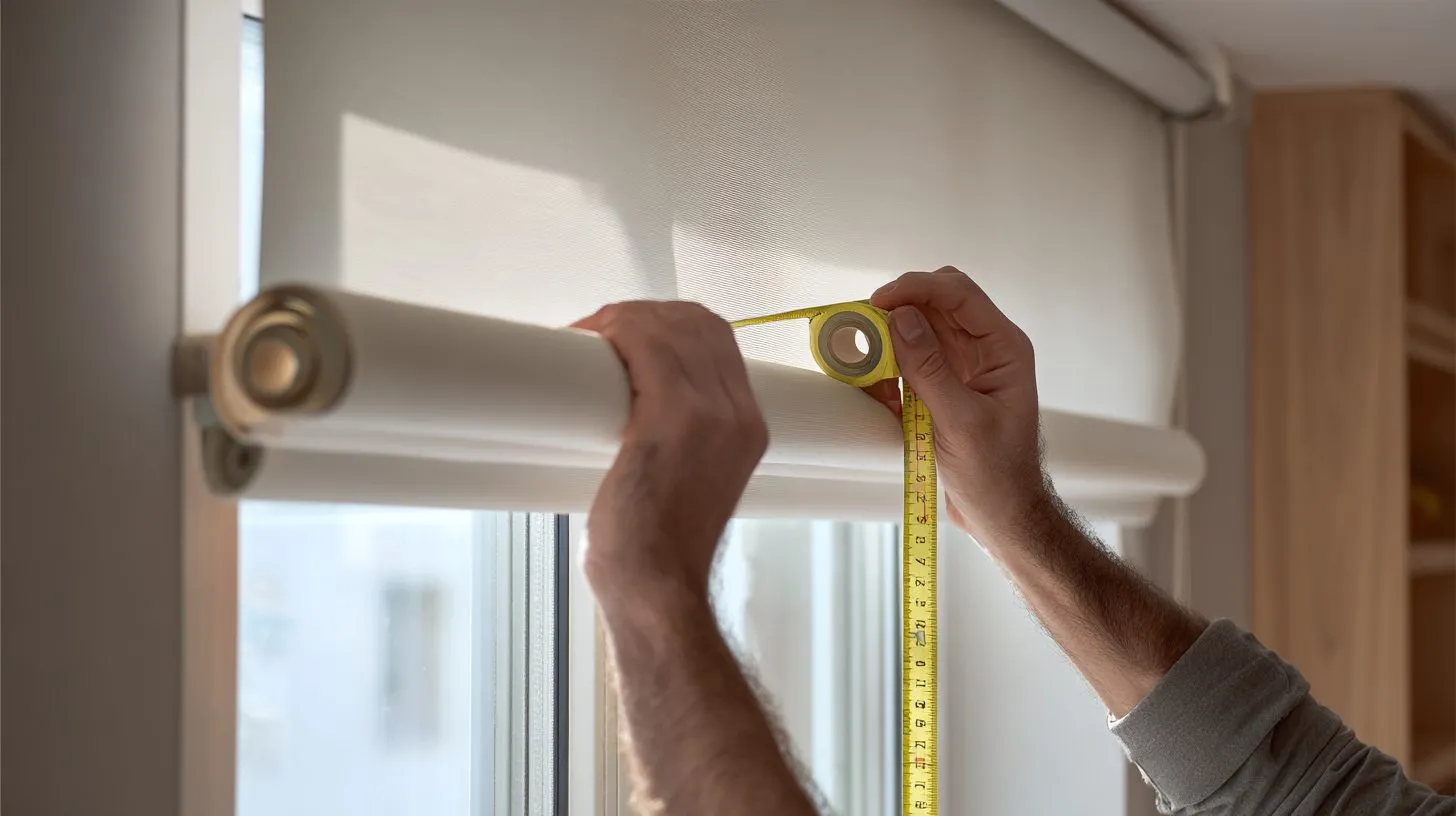 Замер ширины и высоты рулонных штор внутри проема