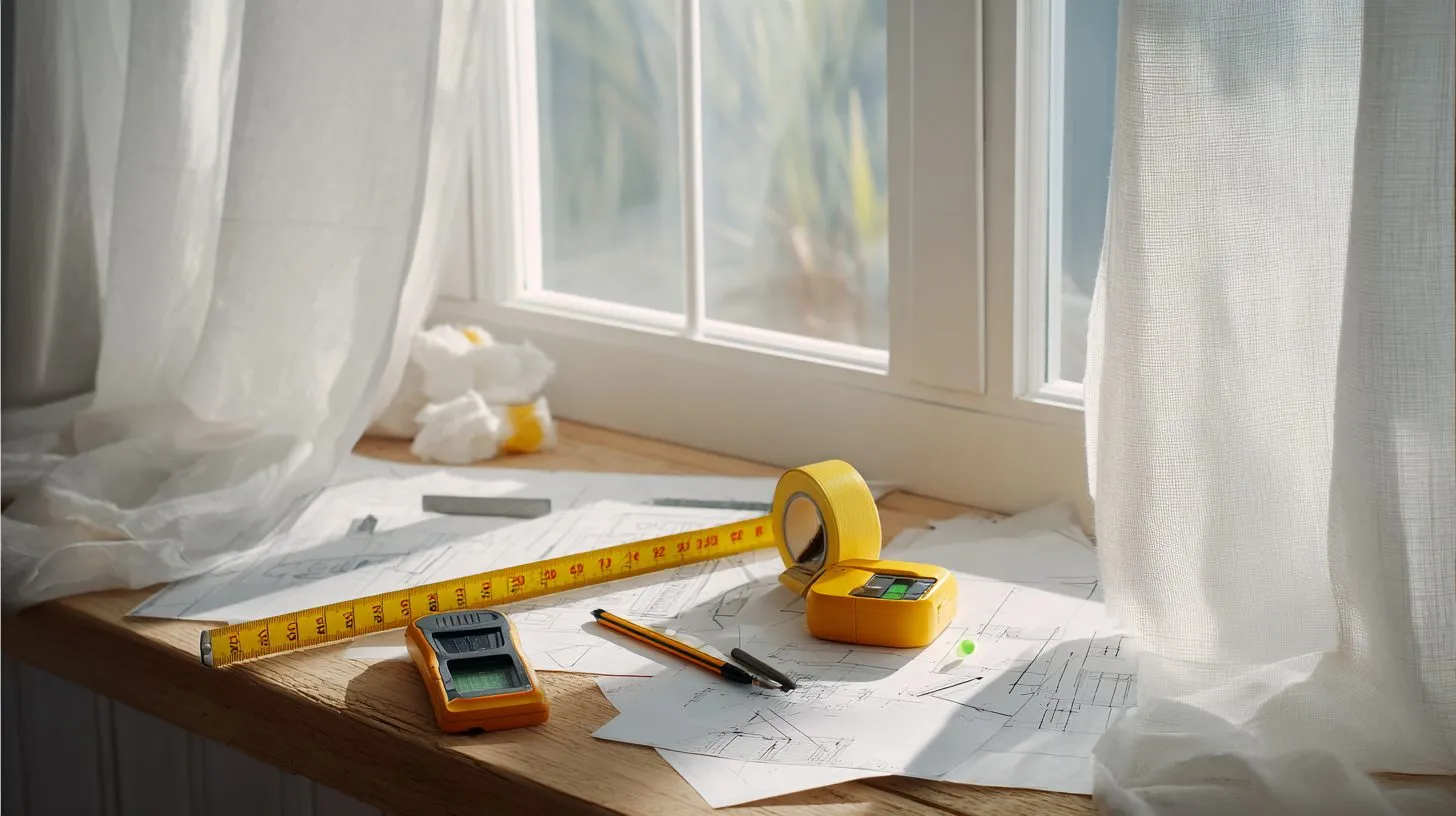 Инструменты для замера окна под рулонные шторы