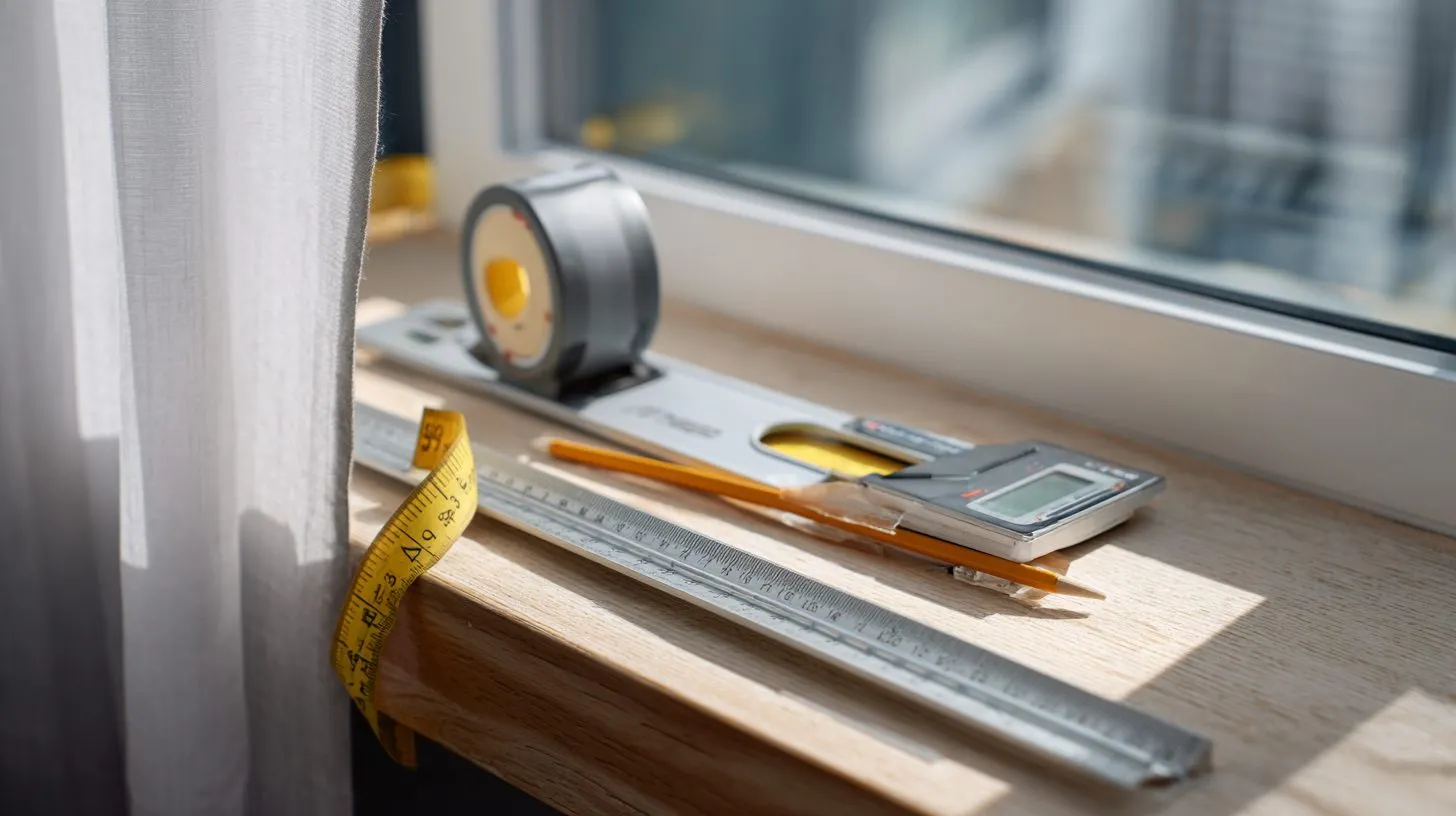 Инструменты для замера рулонных штор на окне