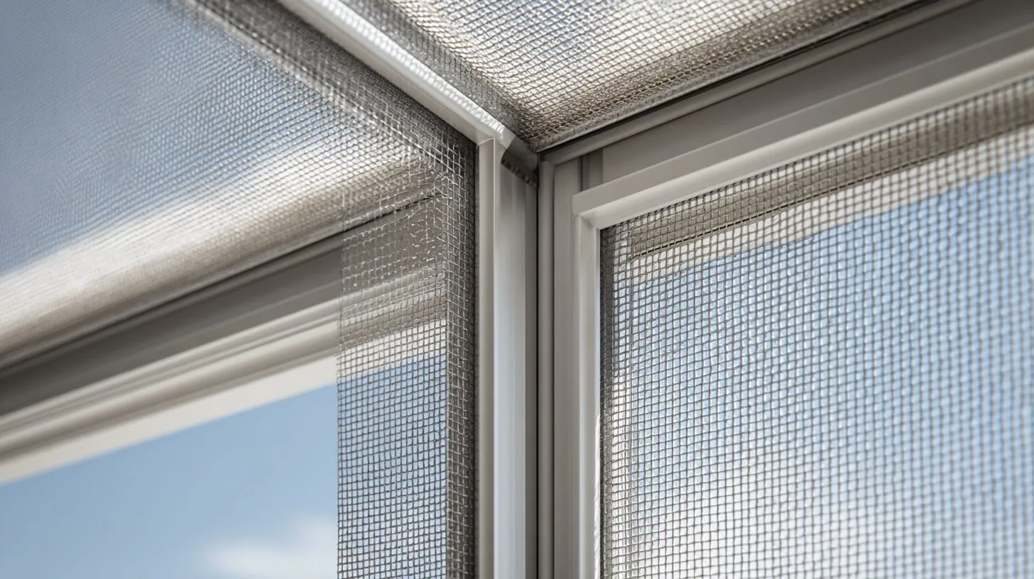 Материалы москитной сетки: полиэстер и алюминиевый каркас