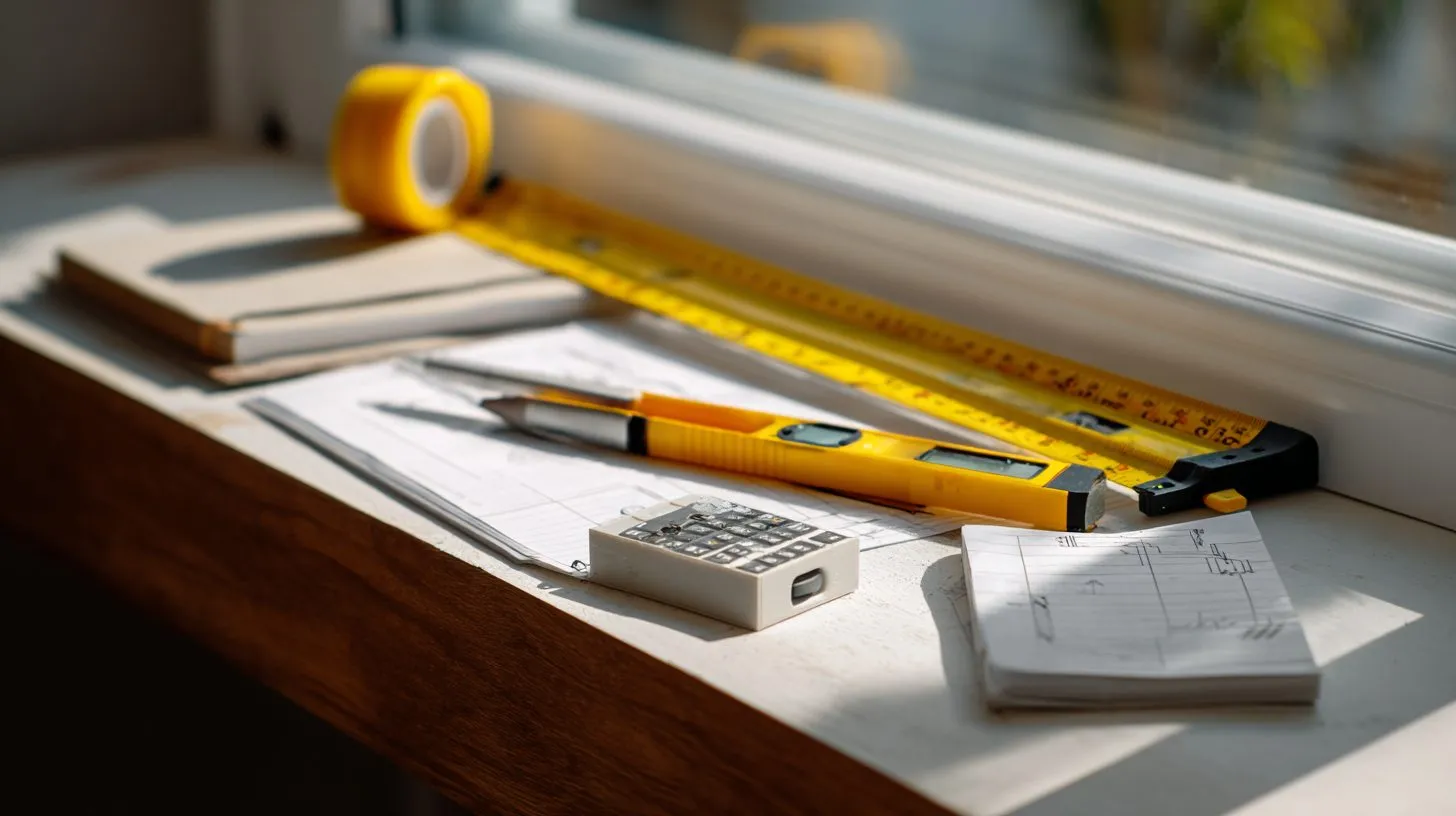 Инструменты для замера рулонных штор на пластиковом окне