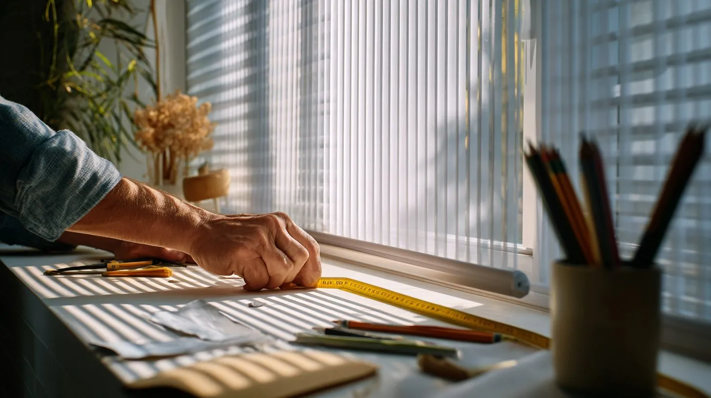 Измерение рулонных штор на нестандартном пластиковом окне