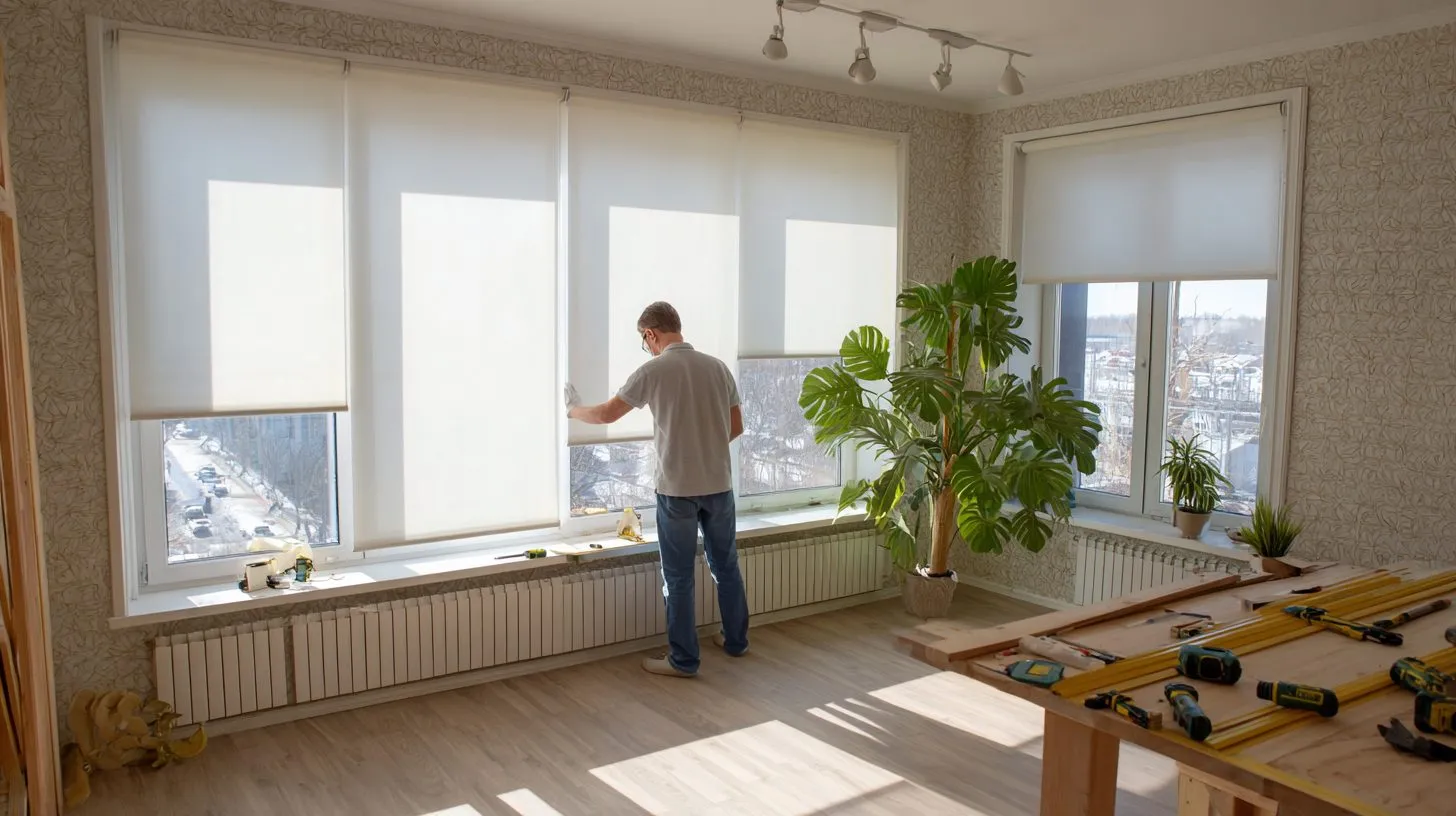 Установка рулонных штор на пластиковые окна в российской квартире