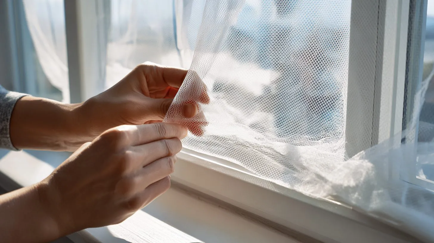 Процесс демонтажа москитной сетки с пластикового окна