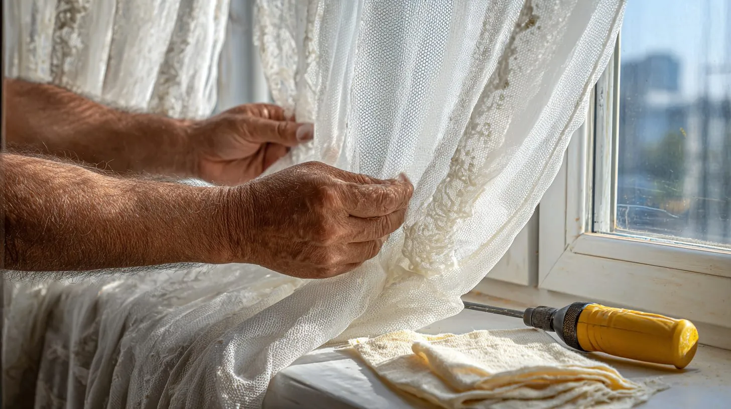 Процесс чистки и демонтажа москитной сетки с пластикового окна