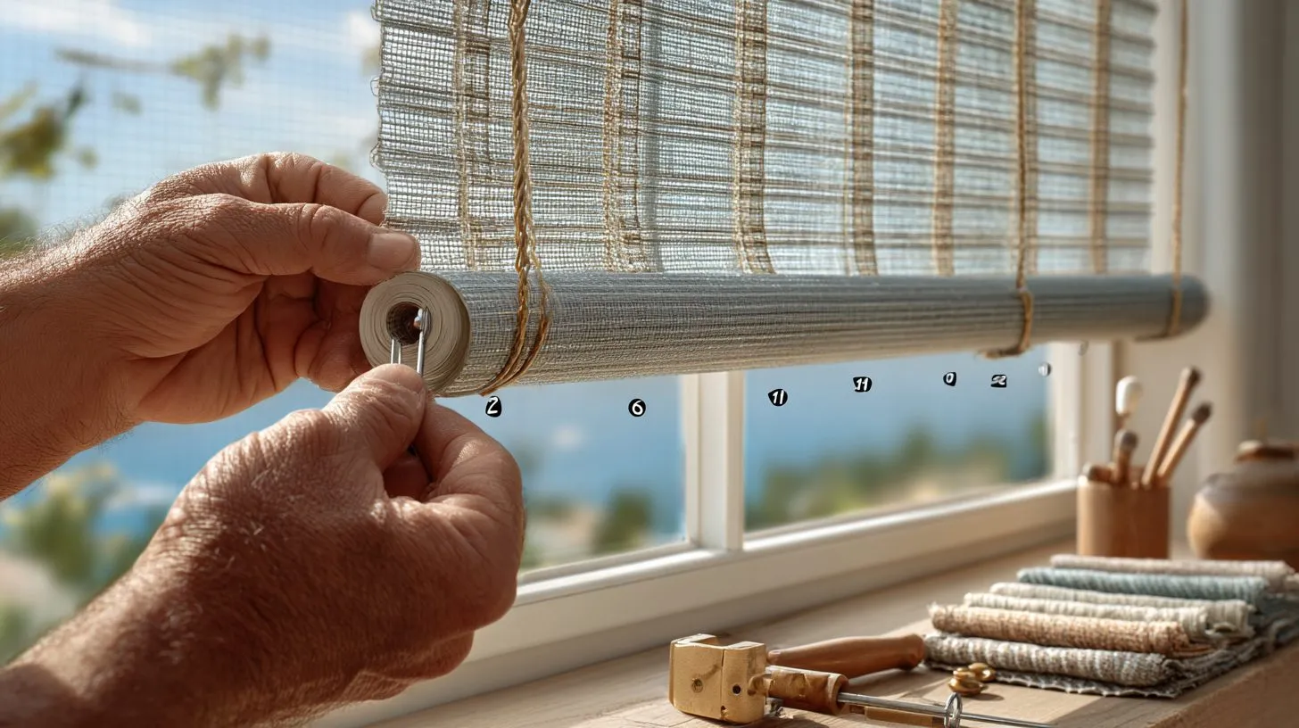 Пошаговый монтаж цепочки на рулонные шторы