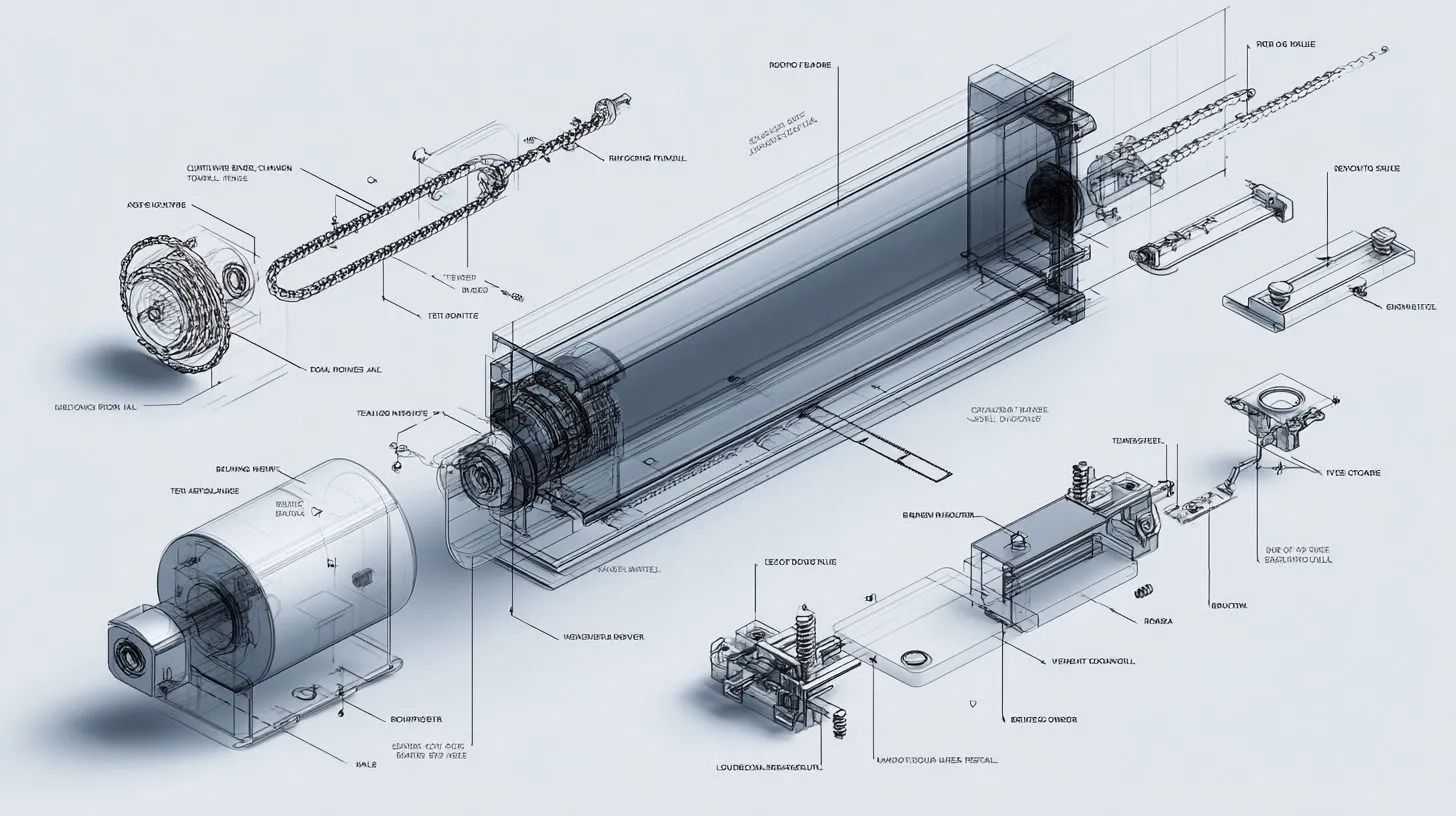 Схема устройства цепочки в рулонной шторе