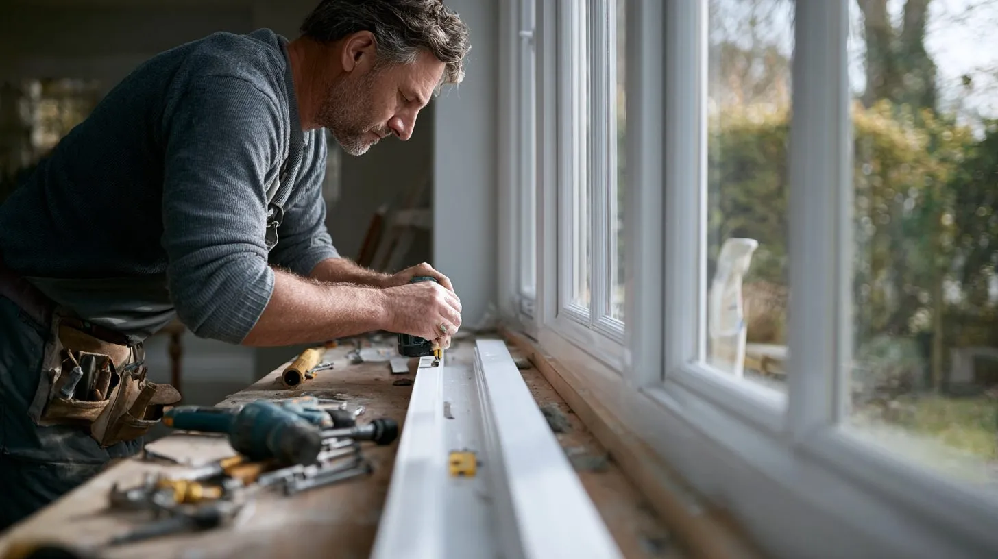 Подготовка пластикового окна к установке рулонных што style=