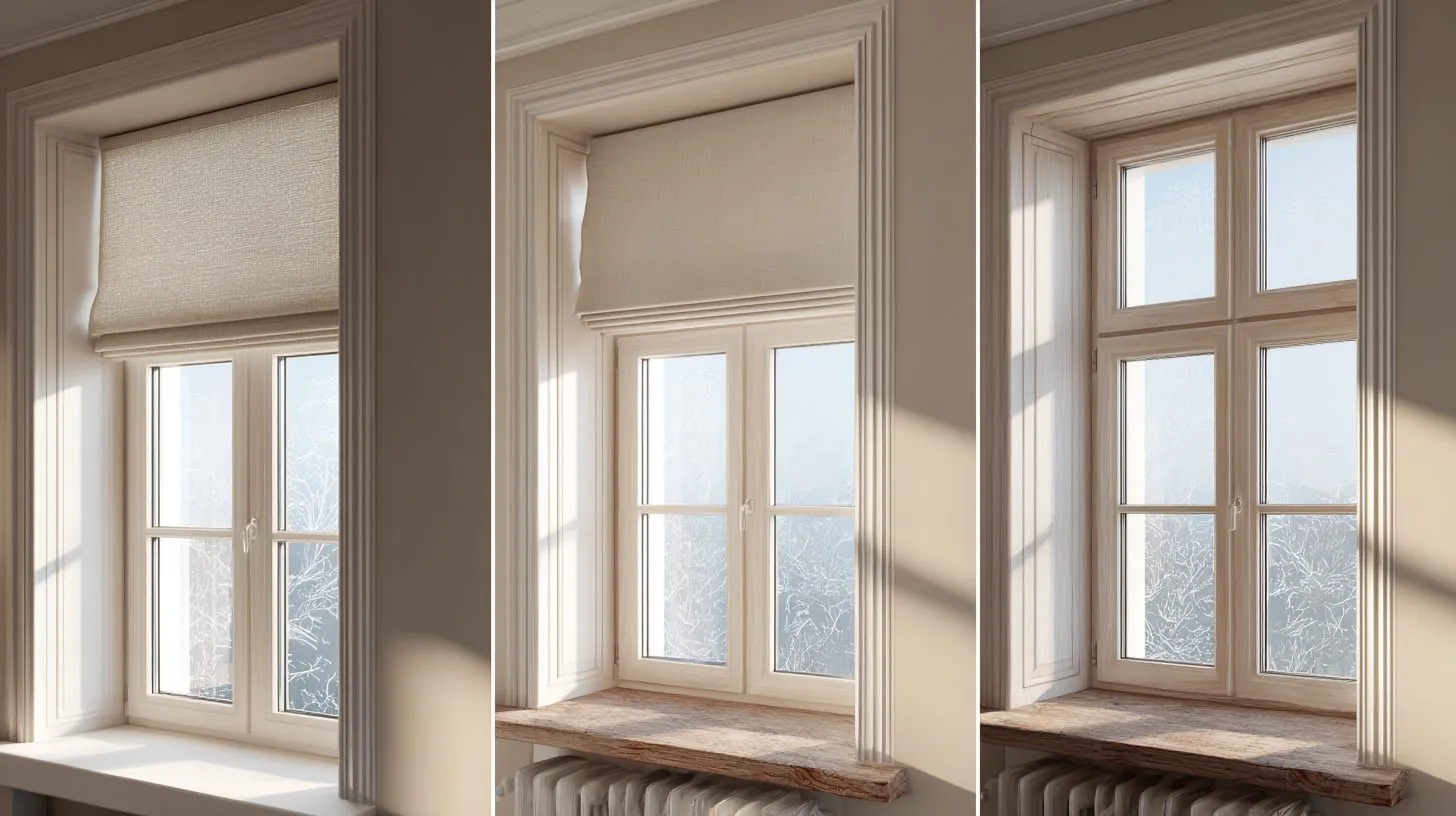 Сравнение типов установки рулонных штор на российском окне