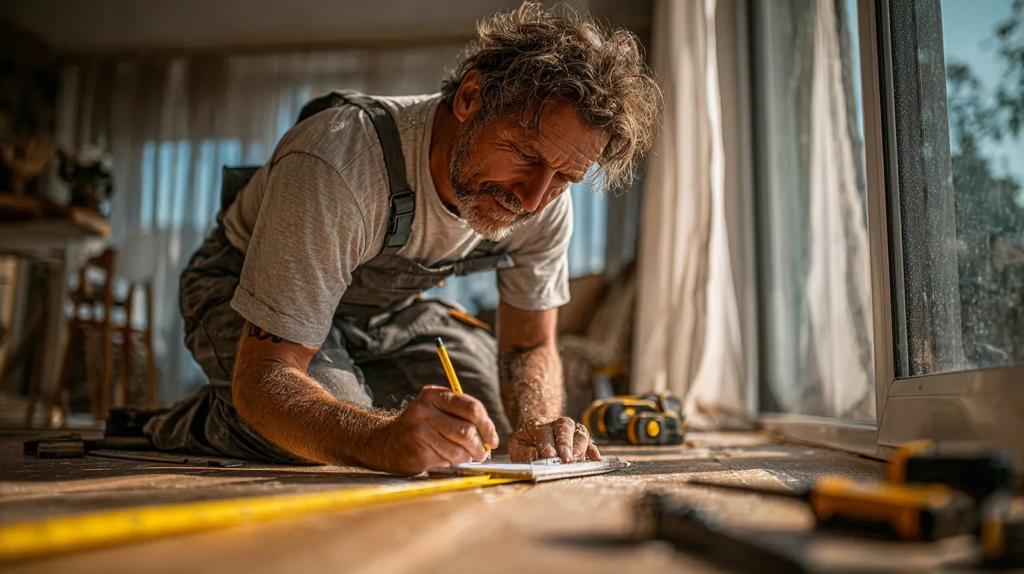 Измерение размеров окна для рулонных штор с рулеткой