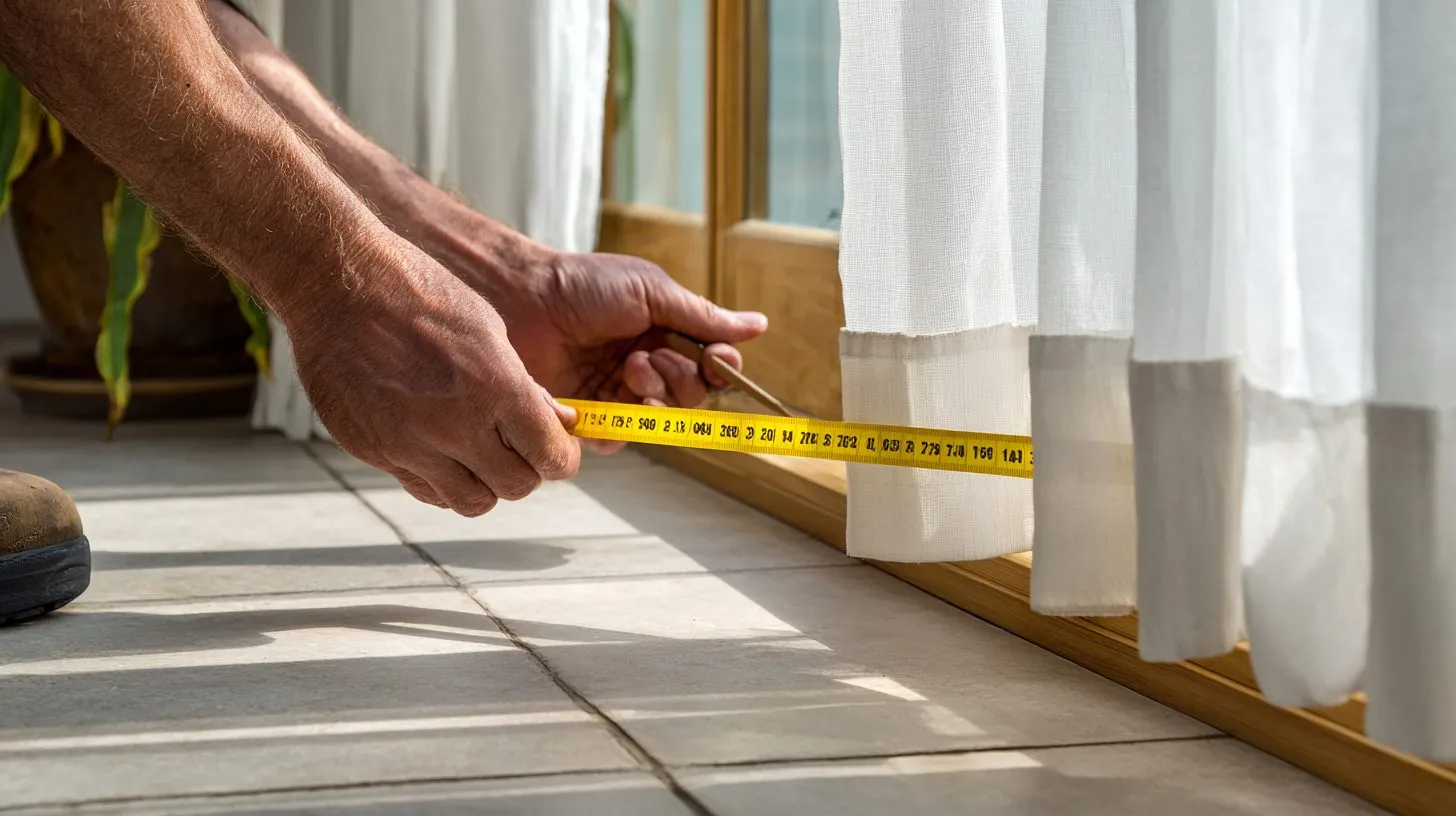 Замер ширины окна рулеткой в трех точках