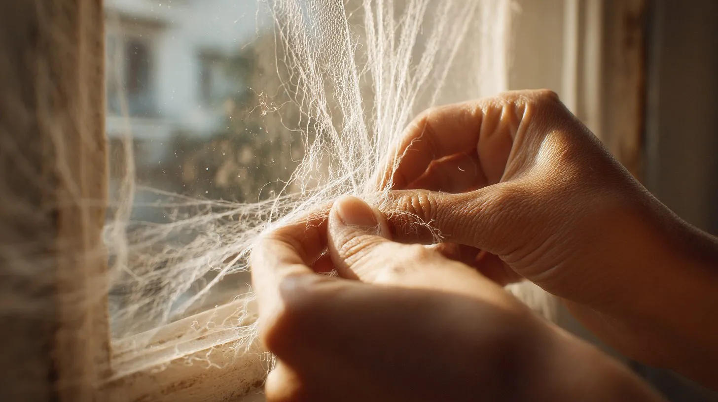 Снятие старой москитной сетки с пластикового окна