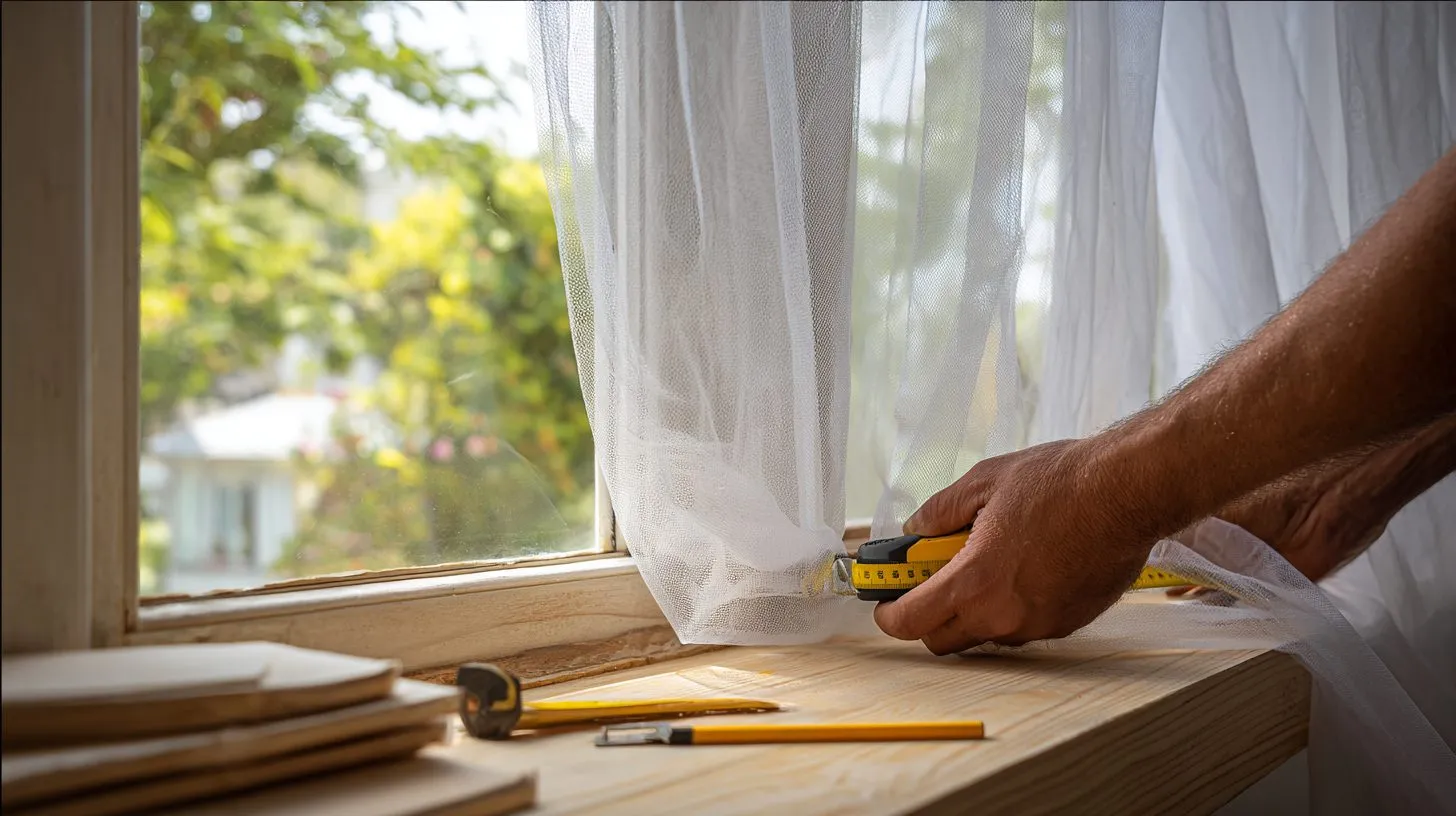 Измерение размеров москитной сетки для подгонки под окно