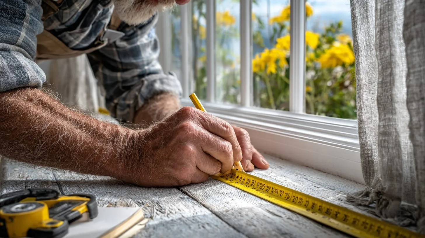 Измерение пластикового окна для москитной сетки