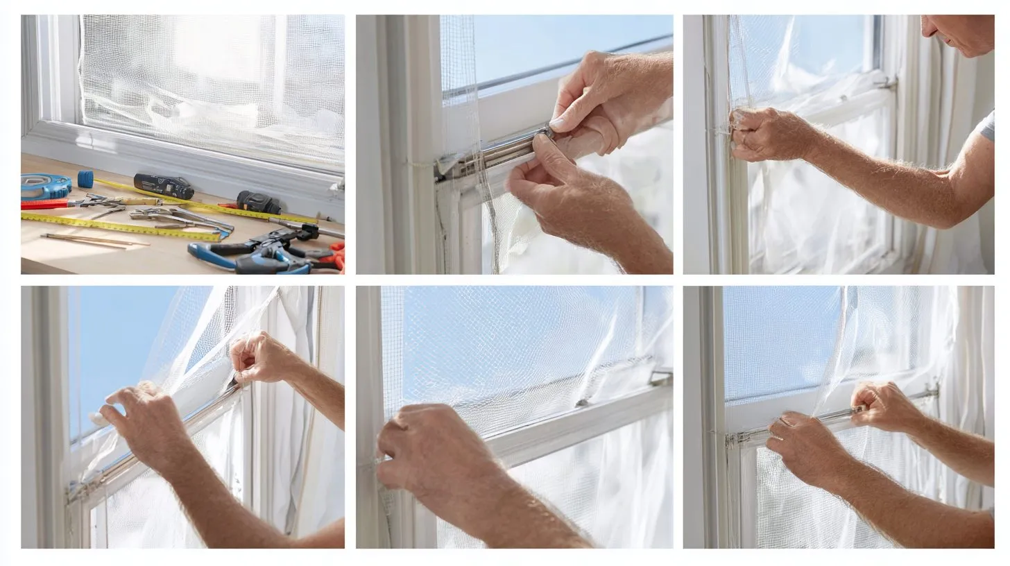 Пошаговый монтаж москитной сетки на пластиковое окно