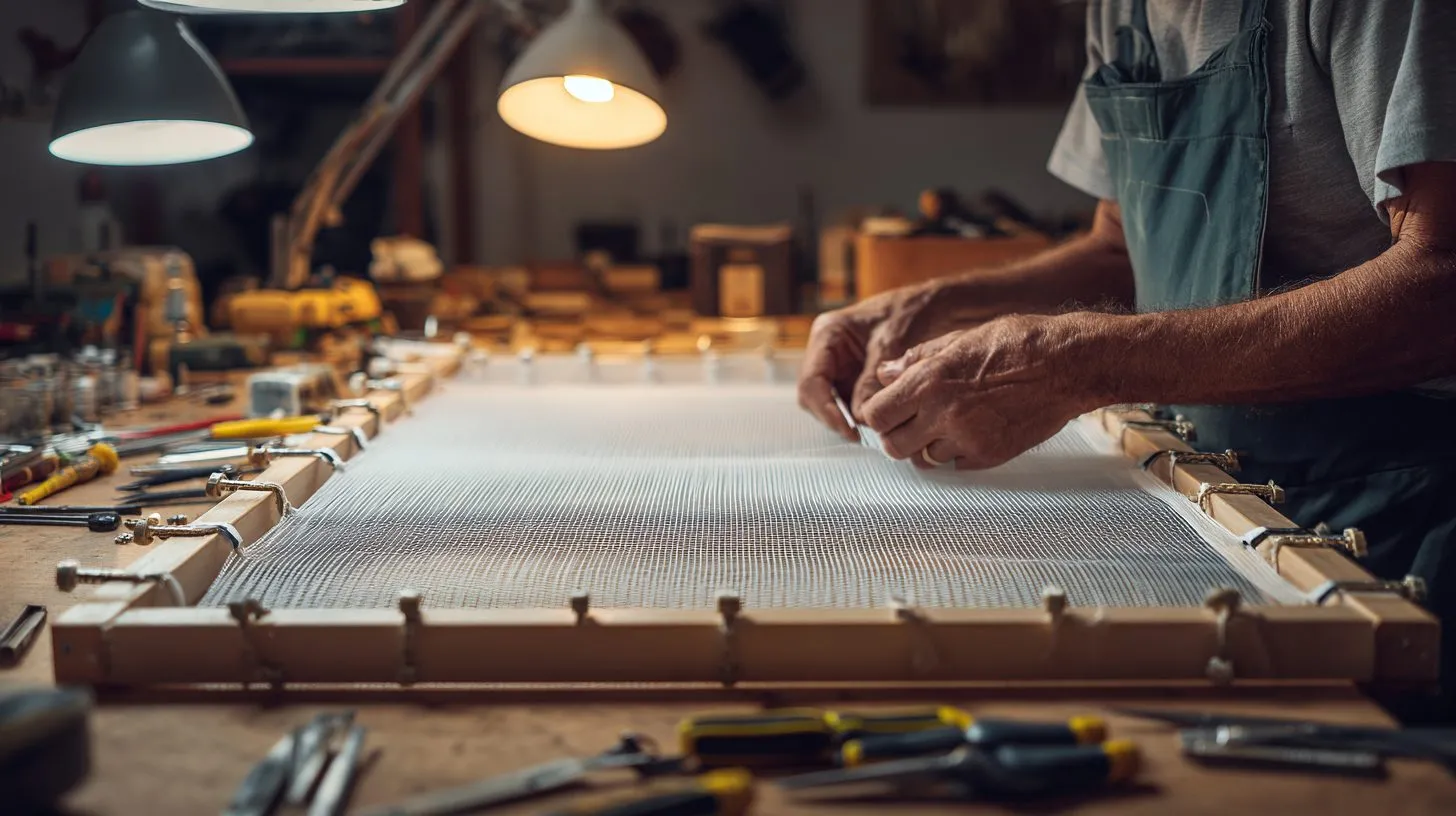 Процесс сборки рамы москитной сетки