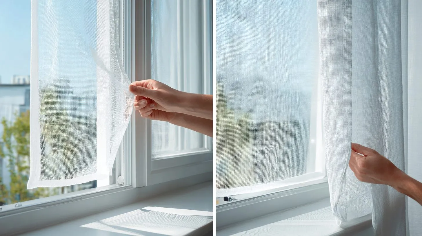 Пошаговый демонтаж москитной сетки с пластикового окна