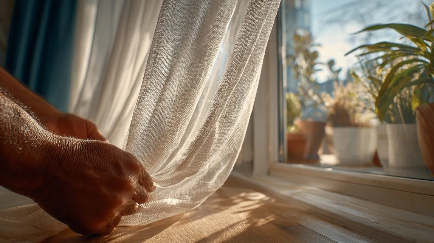 Подготовка к снятию москитной сетки с пластикового окна