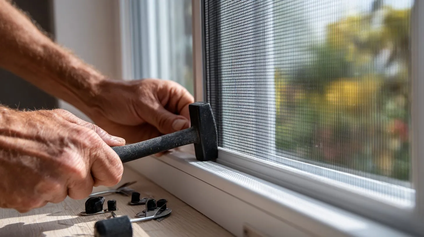 Повторная установка москитной сетки на пластиковое окно