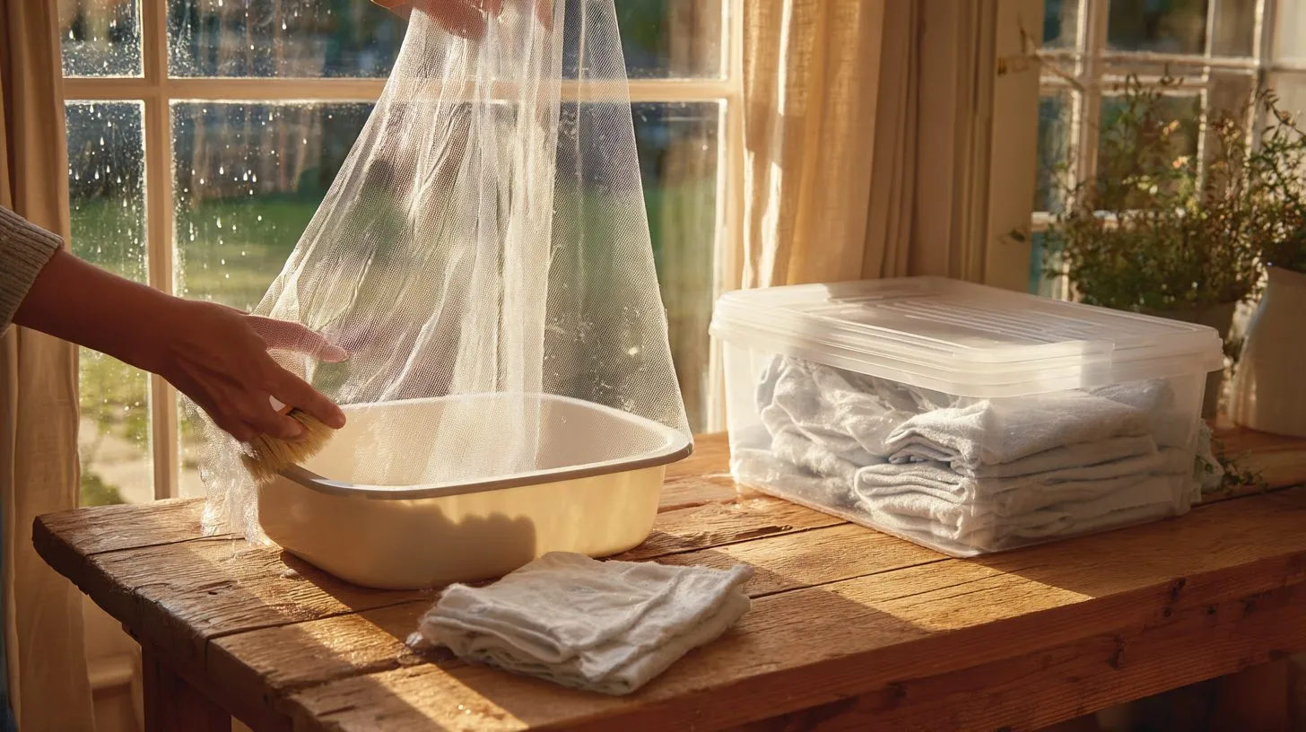 Чистка и хранение москитной сетки после снятия с окна