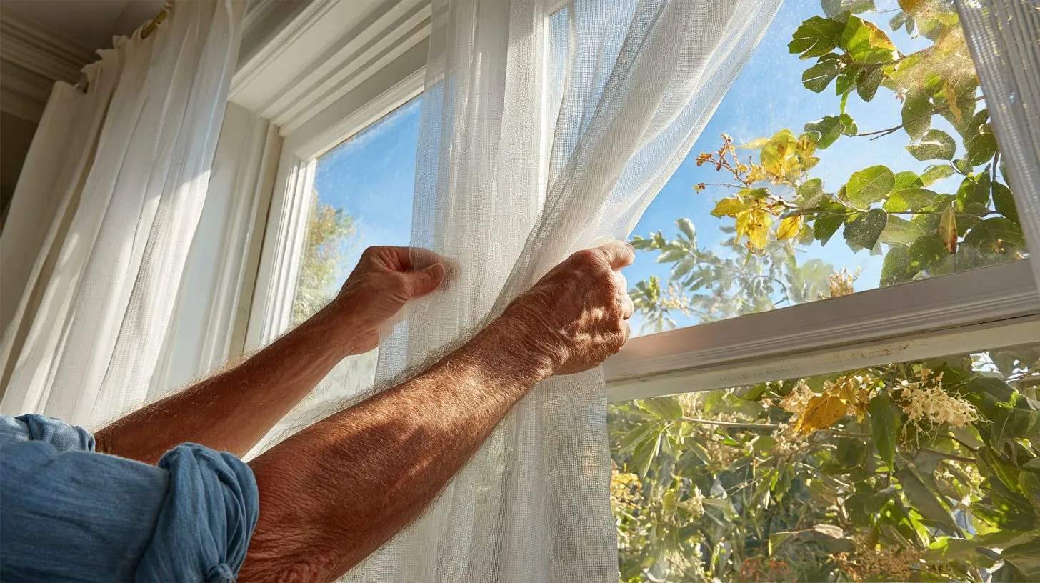 Пошаговое снятие москитной сетки из пластикового окна