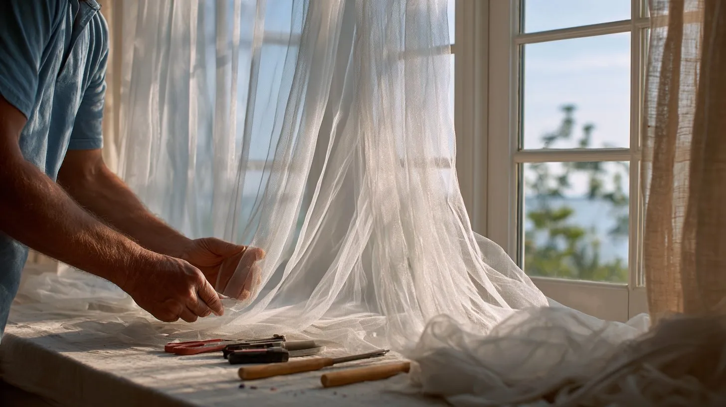 Подготовка к снятию москитной сетки с пластикового окна