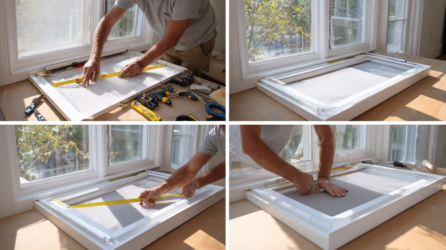 Пошаговый монтаж рамной сетки антикошка на ПВХ-окне