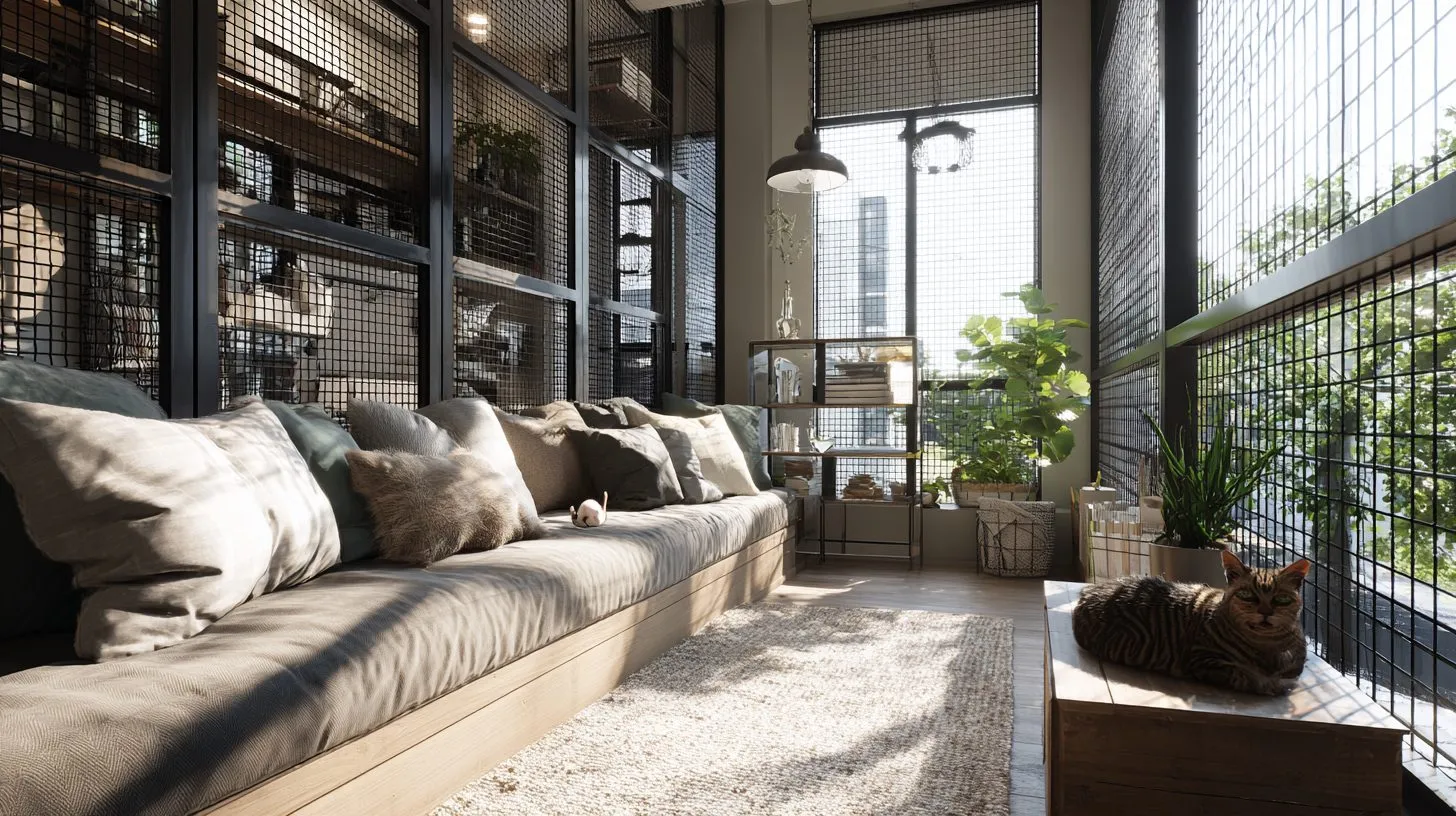 Различные типы сеток антикошка на окнах