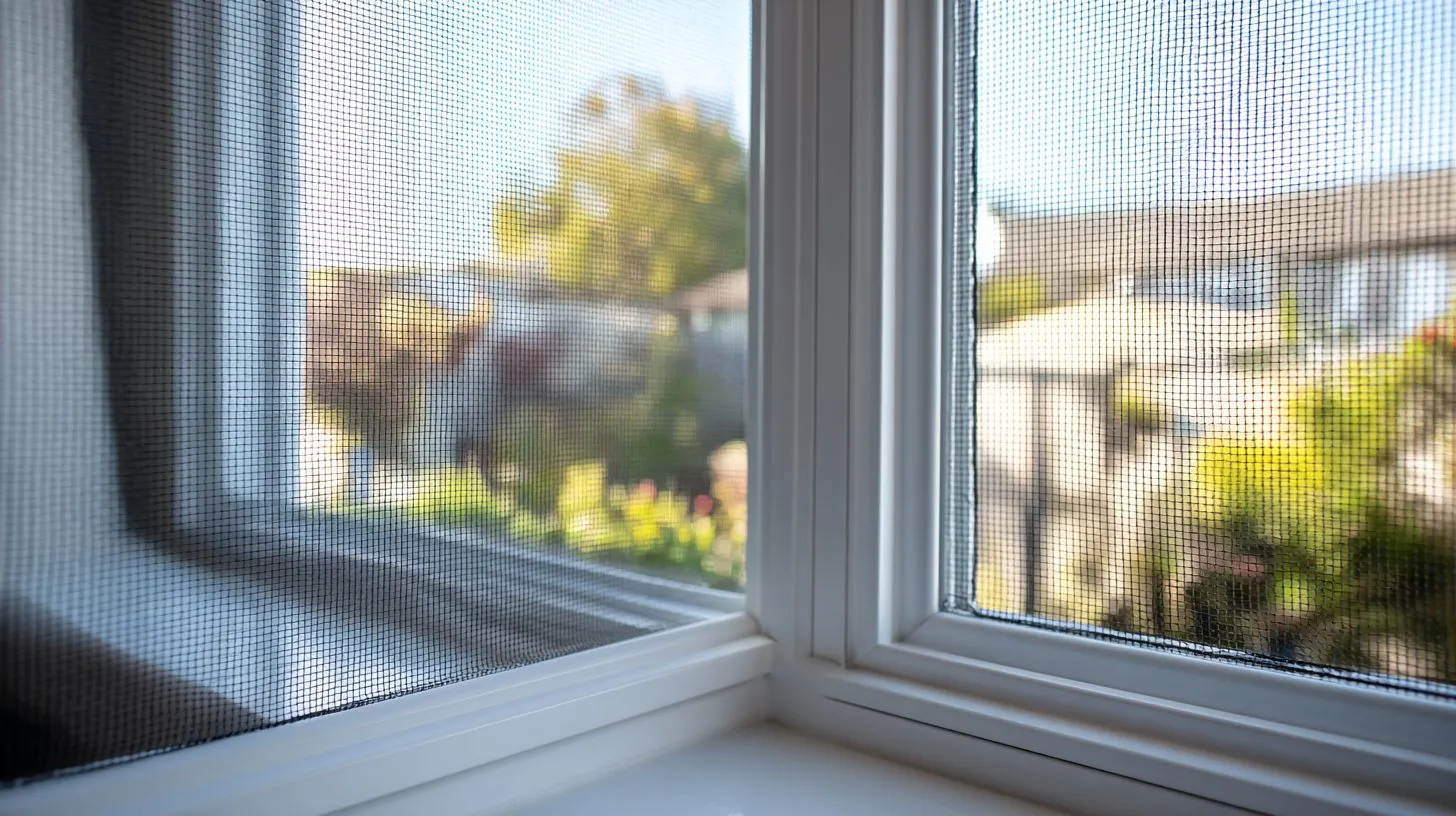 Рамная москитная сетка на пластиковом окне
