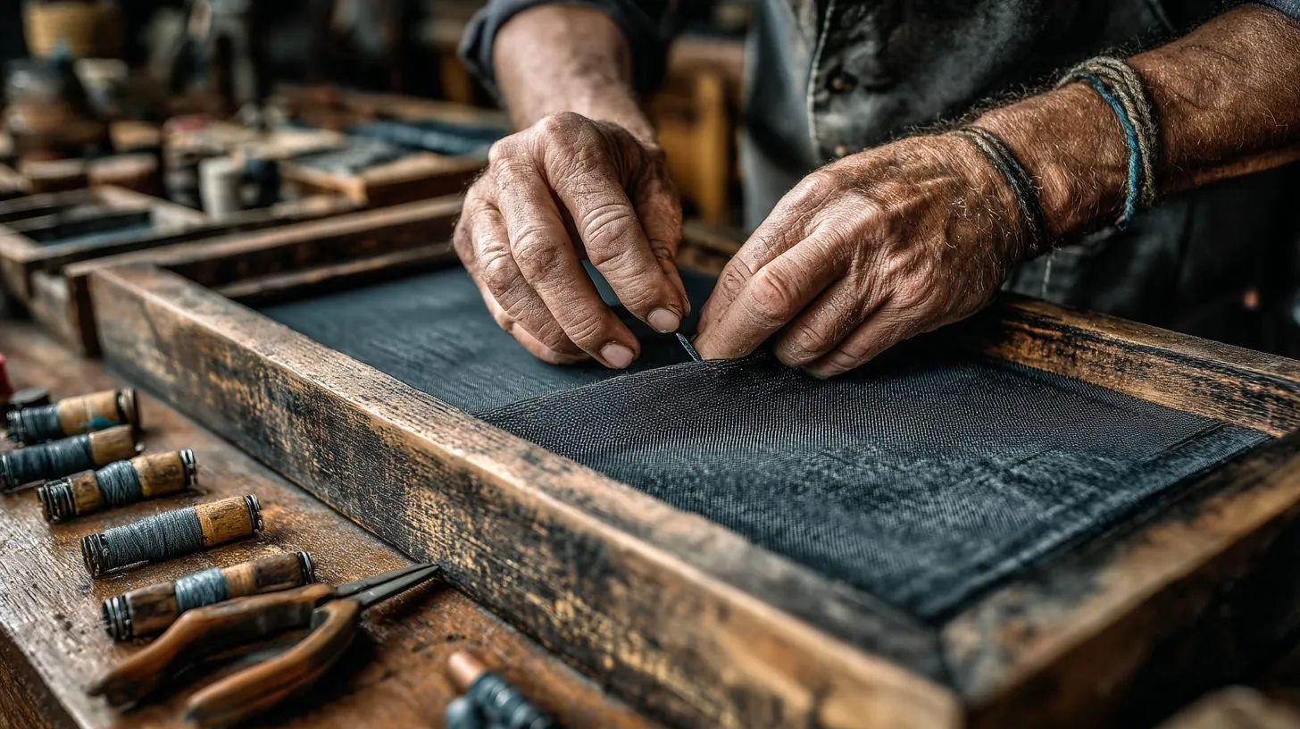 Натяжка сетчатого материала на раму москитной сетки