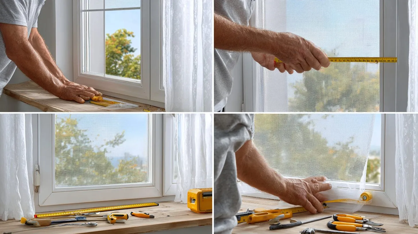 Пошаговый монтаж москитной сетки на пластиковое окно