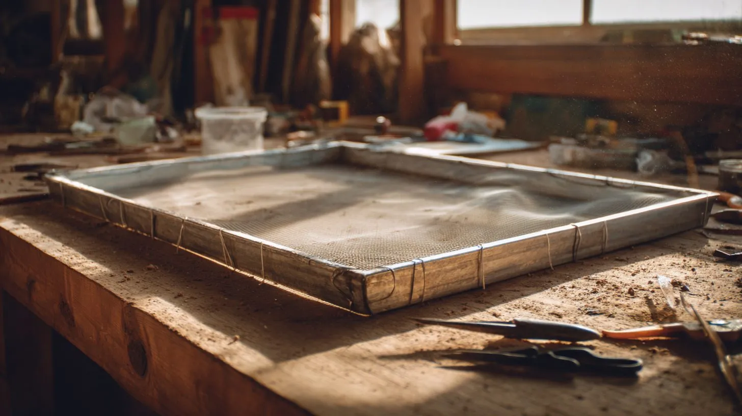 Рама москитной сетки перед перетяжкой