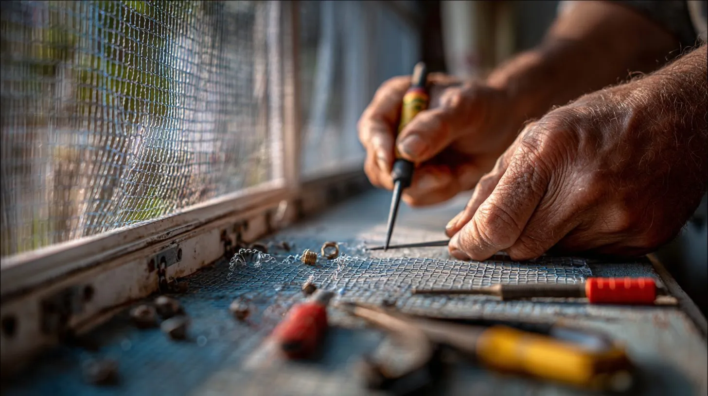 Ремонт каркаса москитной сетки на пластиковом окне