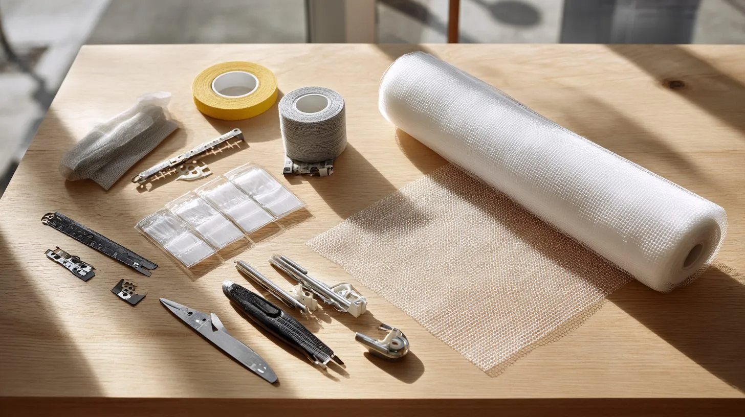 Материалы для ремонта москитной сетки: ткань и крепеж