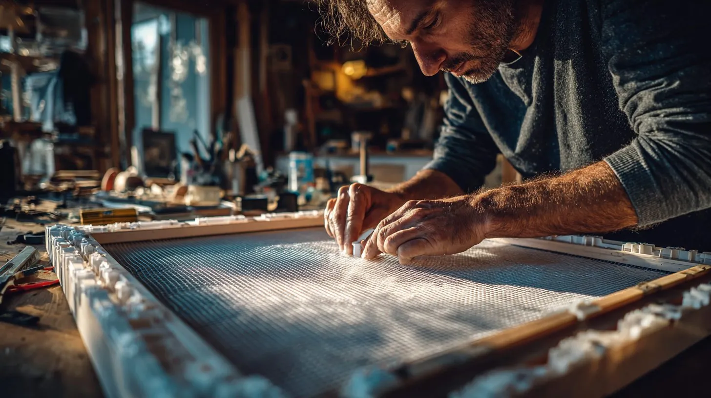 Сборка рамы москитной сетки с уголками