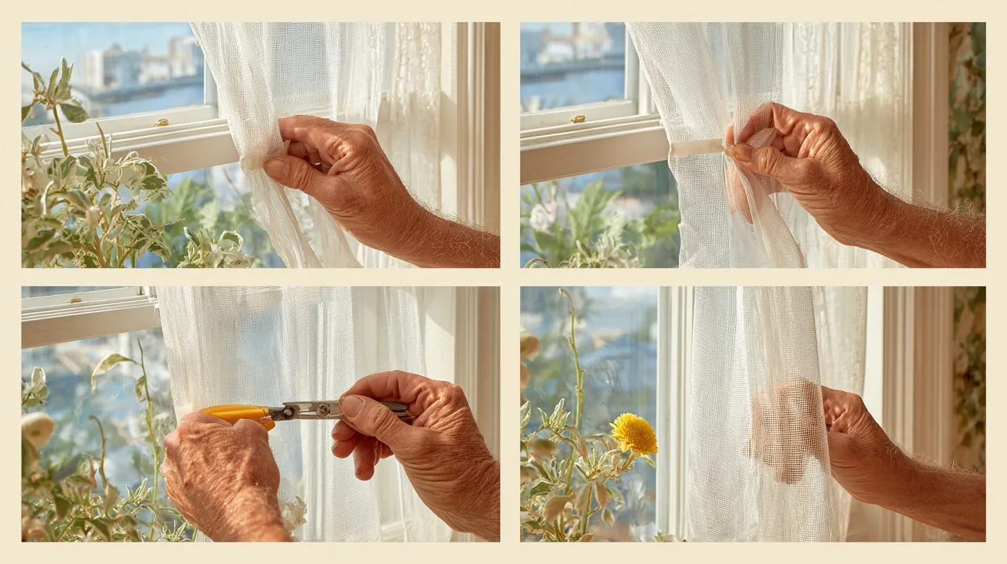 Пошаговая замена ушек на москитной сетке