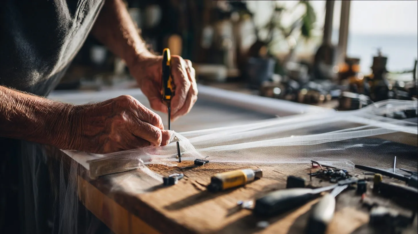 Установка новых уголков на москитную сетку