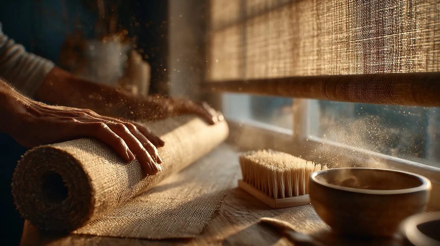 Процесс подготовки рулонных штор к стирке