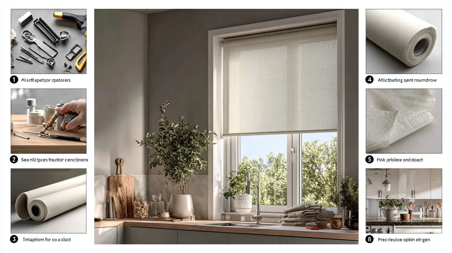 Пошаговый монтаж рулонных штор на пластиковое окно