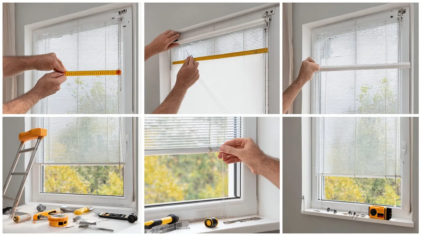 Пошаговая установка рулонных штор на пластиковое окно