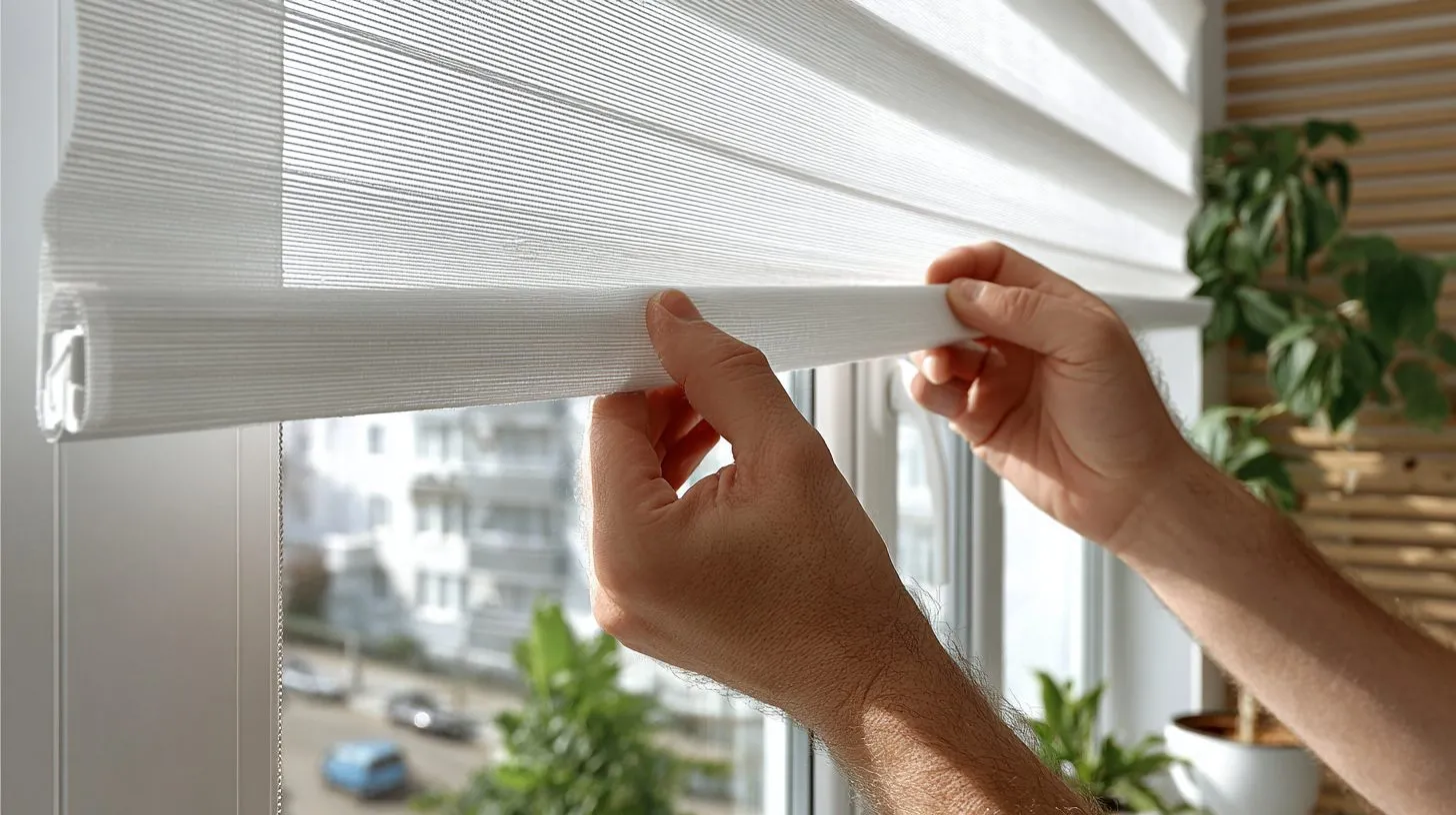 Установка рулонных шторов без сверления на пластиковом окне