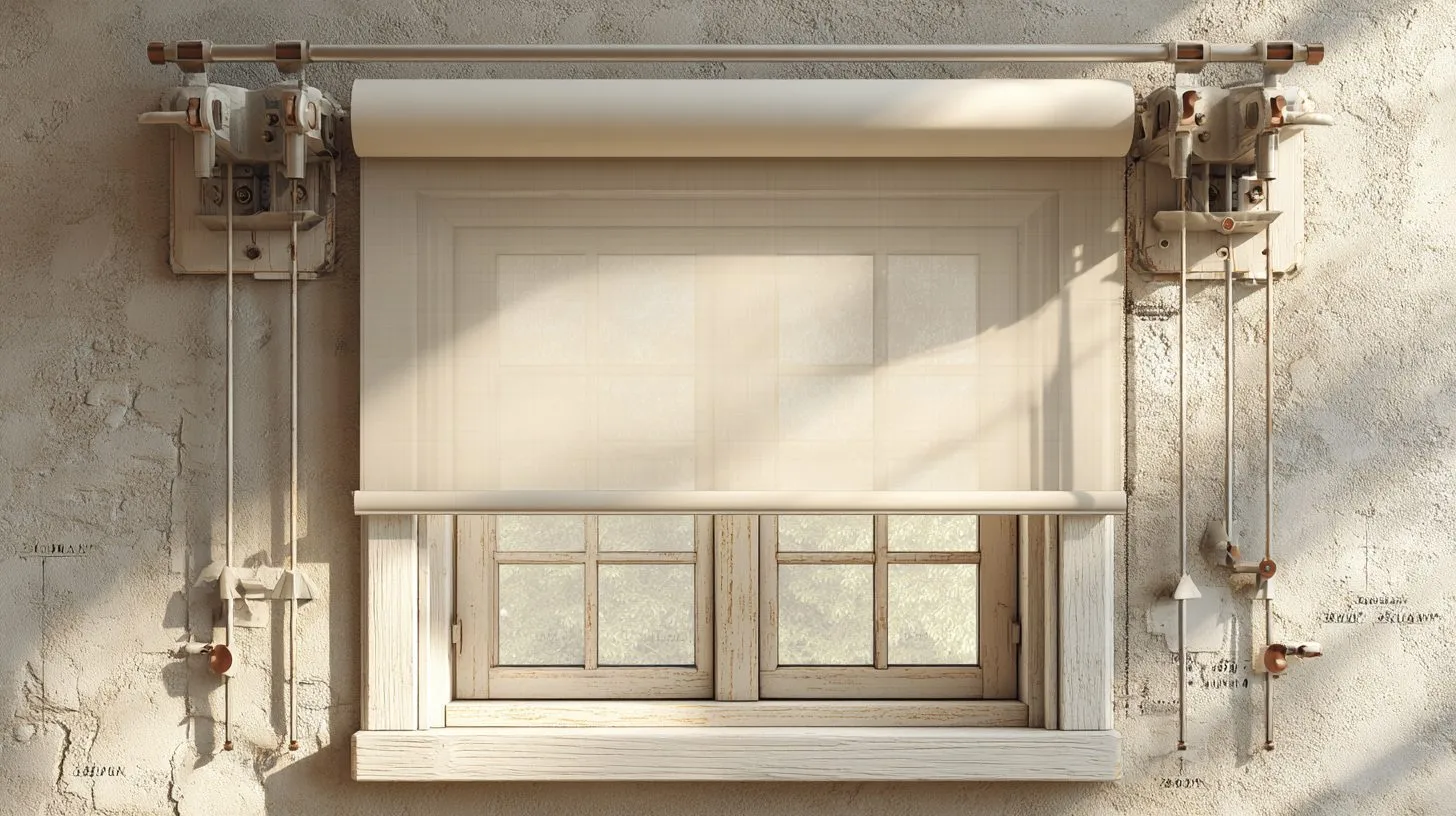 Схема установки рулонных штор на стену в типичной российской квартире