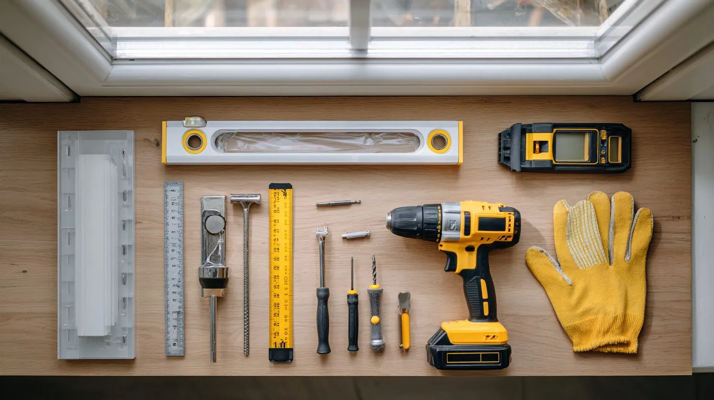 Инструменты для подготовки к монтажу рулонных штор на пластиковое окно