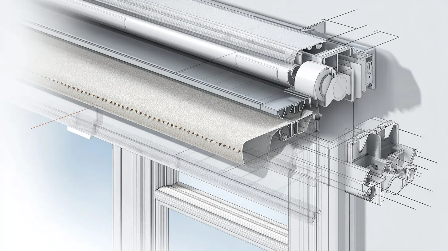 Схема крепления рулонных штор клипсами на пластиковое окно